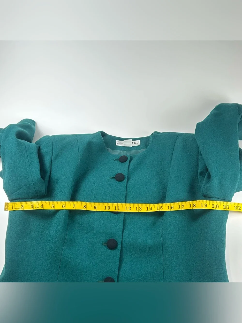 Christian Dior WMNS SZ 16 VTG 80s 90s Emerald Green Old Money Prep Blazer Classy